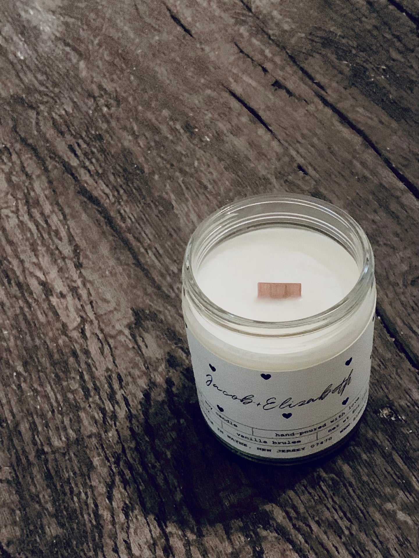HEARTS + NAMES Candle (Personalized)