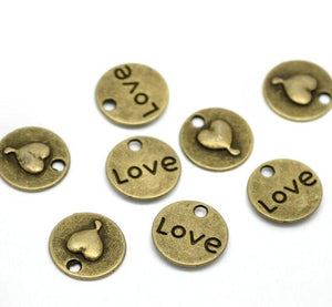 LOVE ANTIQUE BRONZE CHARM