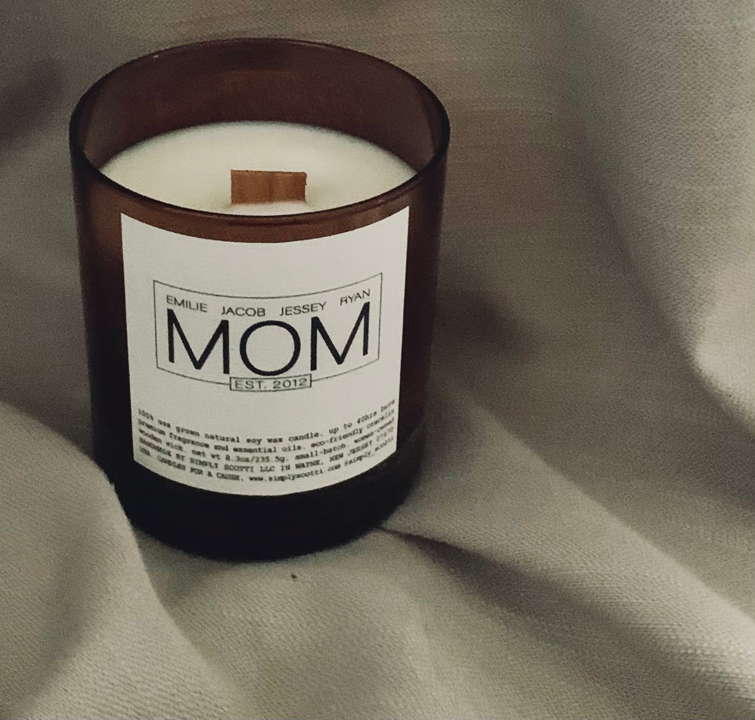 MOM EST. Candle (Personalized)
