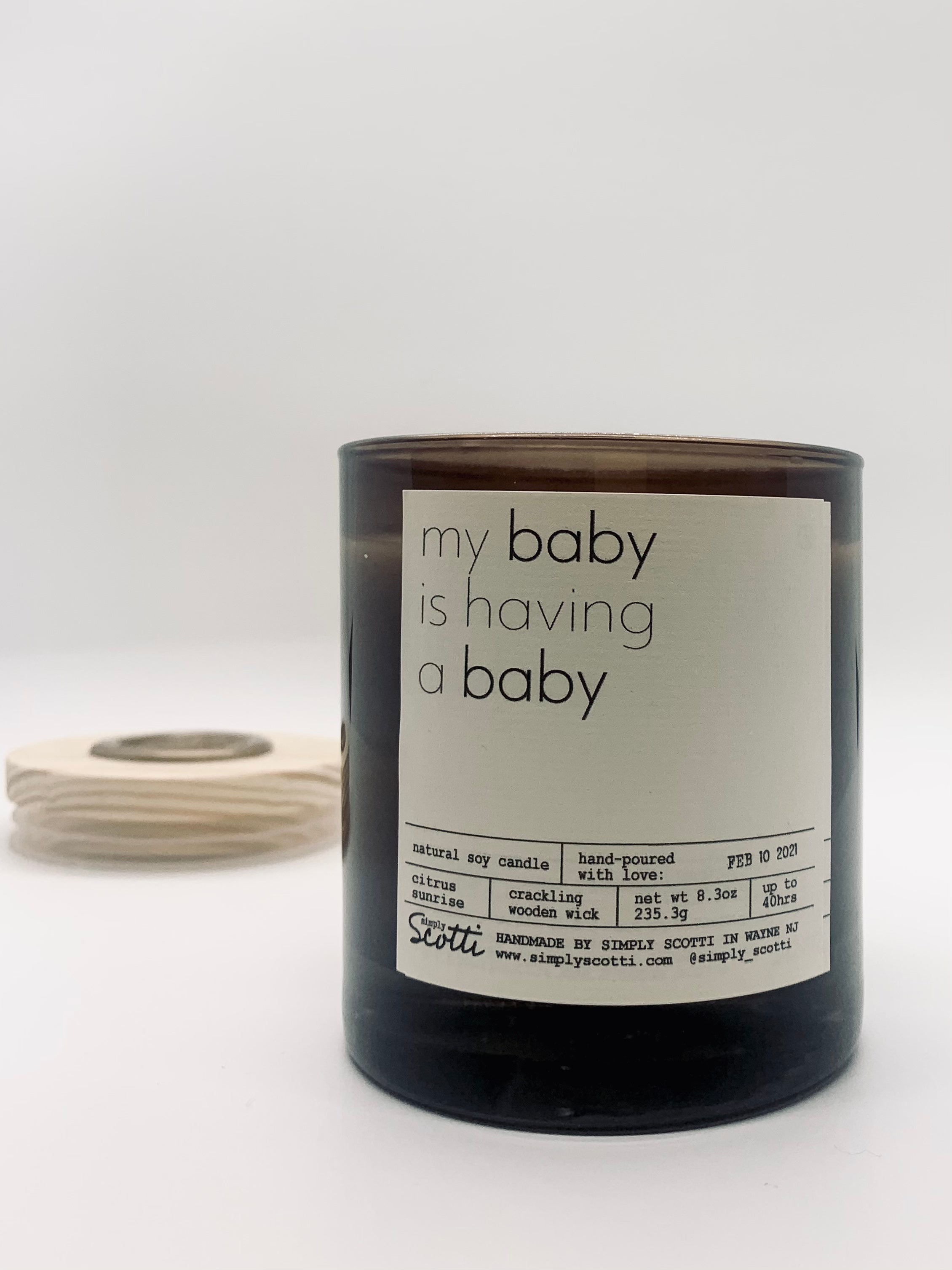 MY BABY’S HAVING A BABY Candle