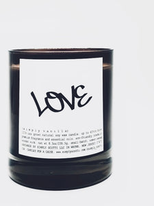 'LOVE' Candle