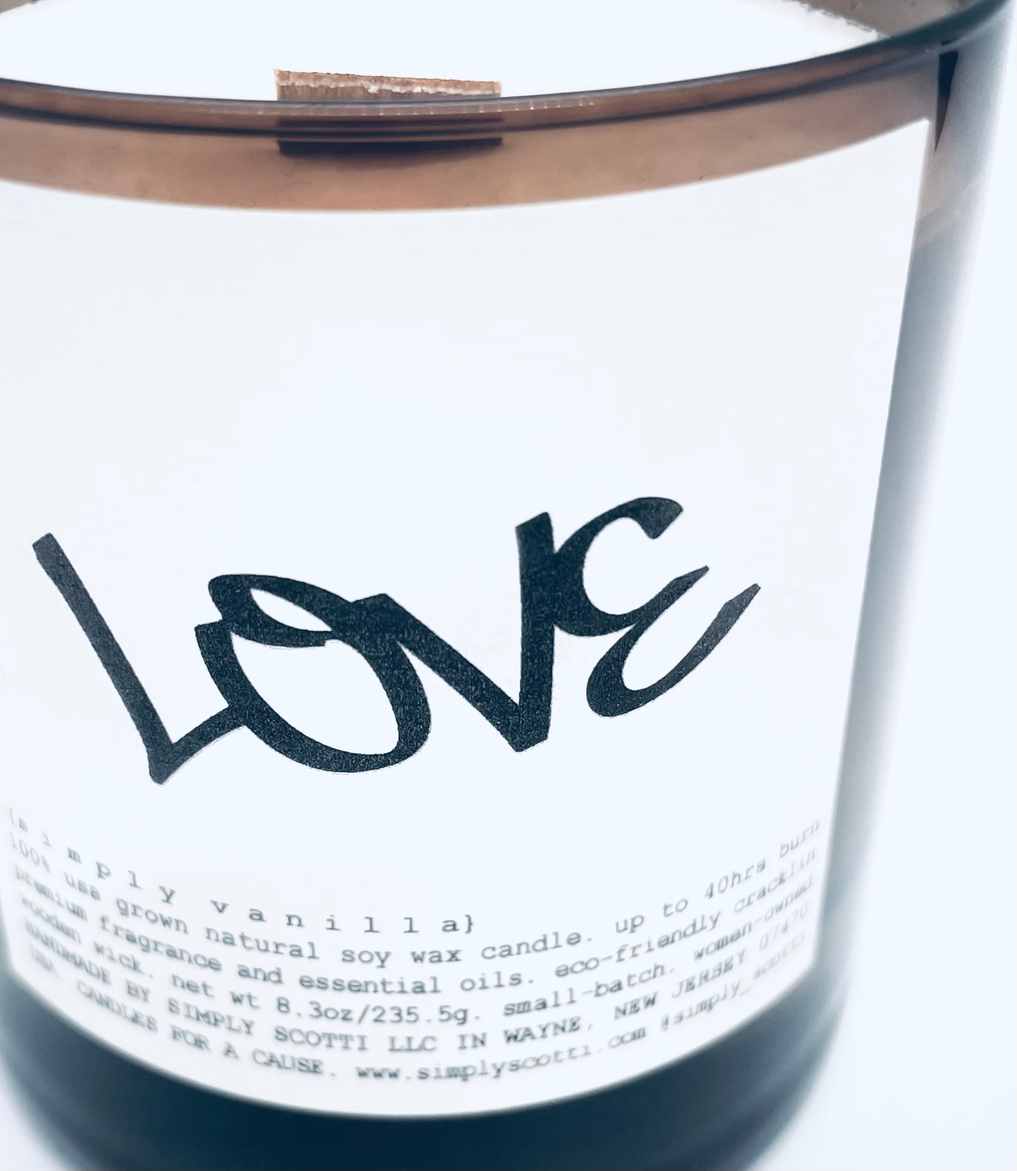 'LOVE' Candle