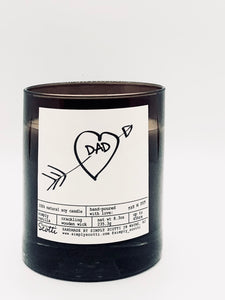 DAD Heart + Arrow Candle
