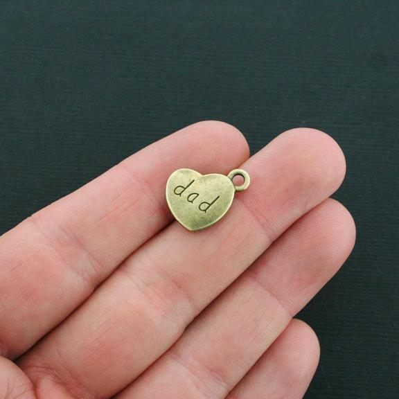 DAD HEART CHARM
