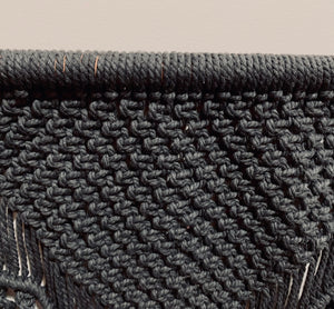 Handmade Cotton Macramé Wall Hanging (Charcoal)