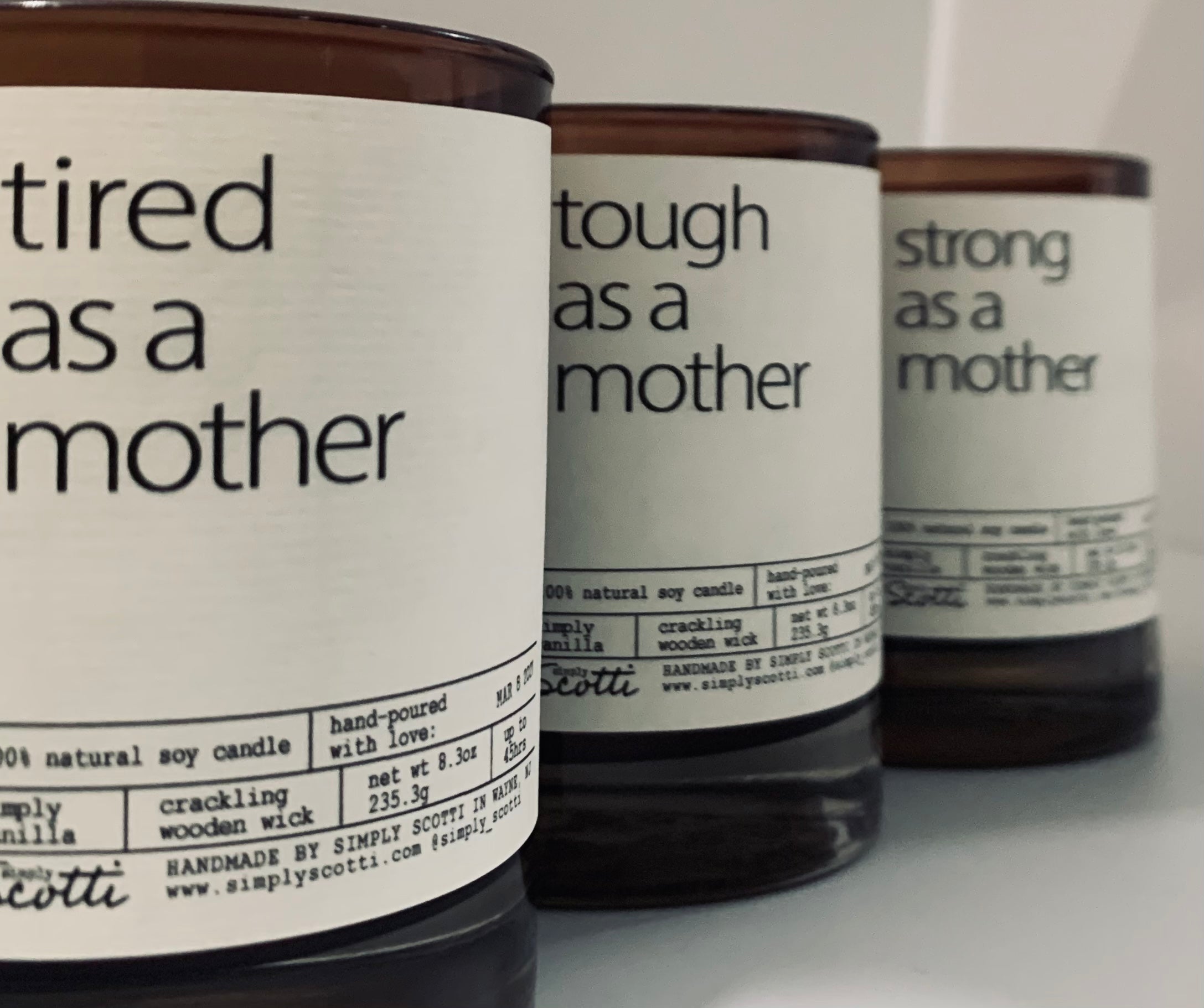 TIRED AS A MOTHER Candle