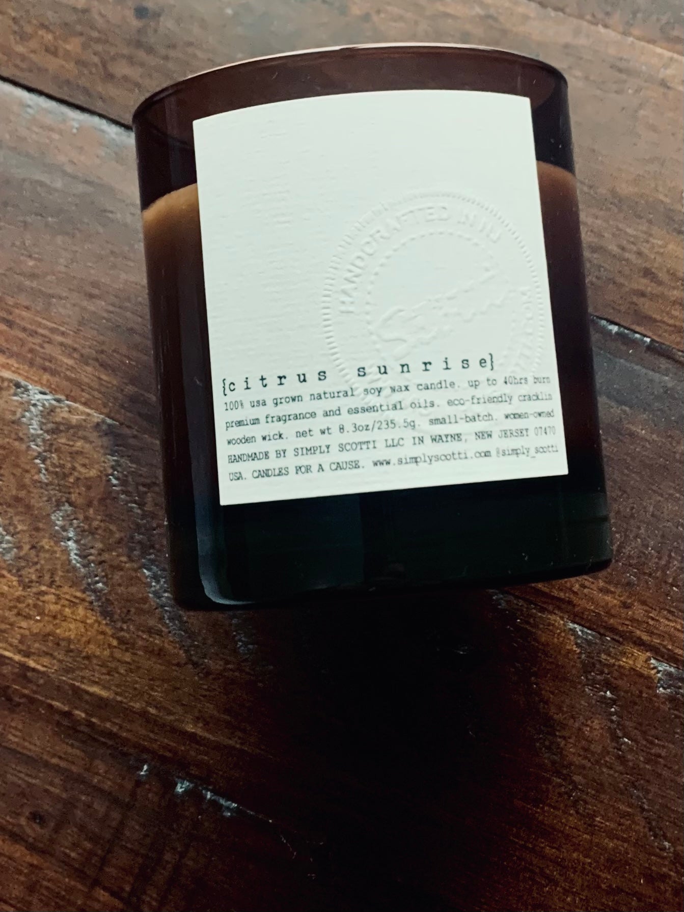 {Citrus Sunrise} Signature Candle