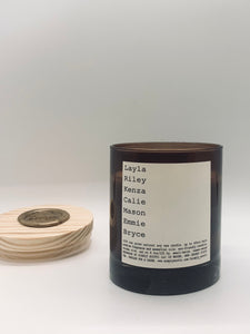 NAMES 2 Candle (Personalized)