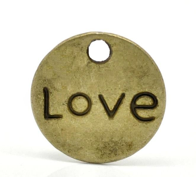 LOVE ANTIQUE BRONZE CHARM