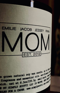 MOM EST. Candle (Personalized)