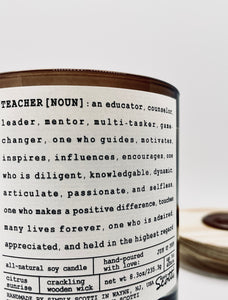'TEACHER' Definition Candle (Personalized)
