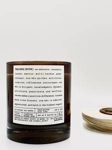 'TEACHER' Definition Candle